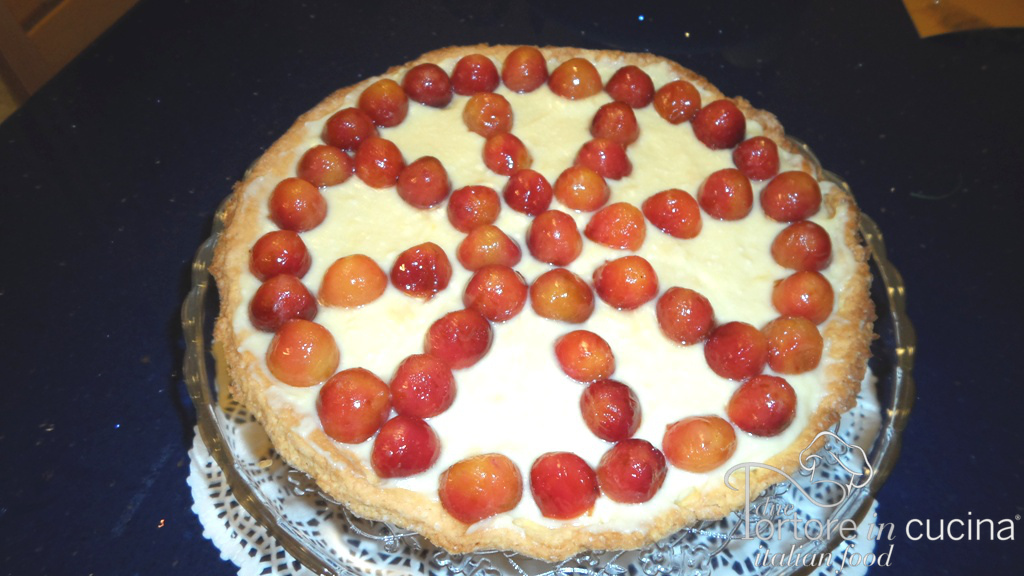 Crostata di ciliegie caramellate