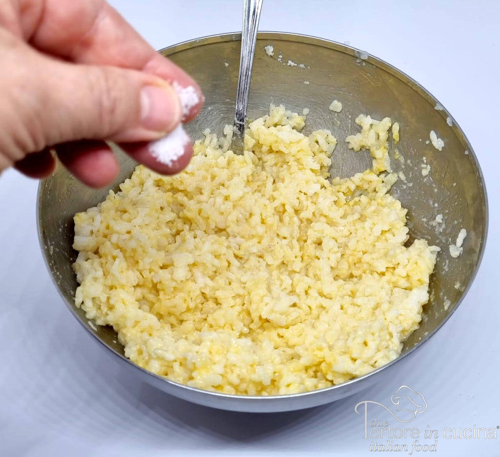 sale per frittata di riso